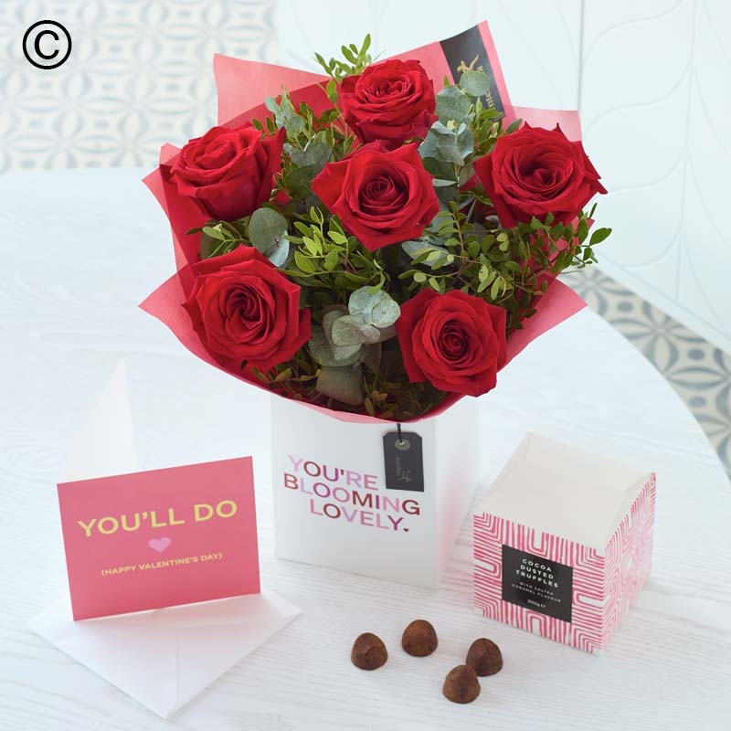 Valentines 6 Red Rose Gift Set – buy online or call 02086 884 922