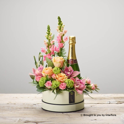 Magnificent Mix Hatbox with Champagne