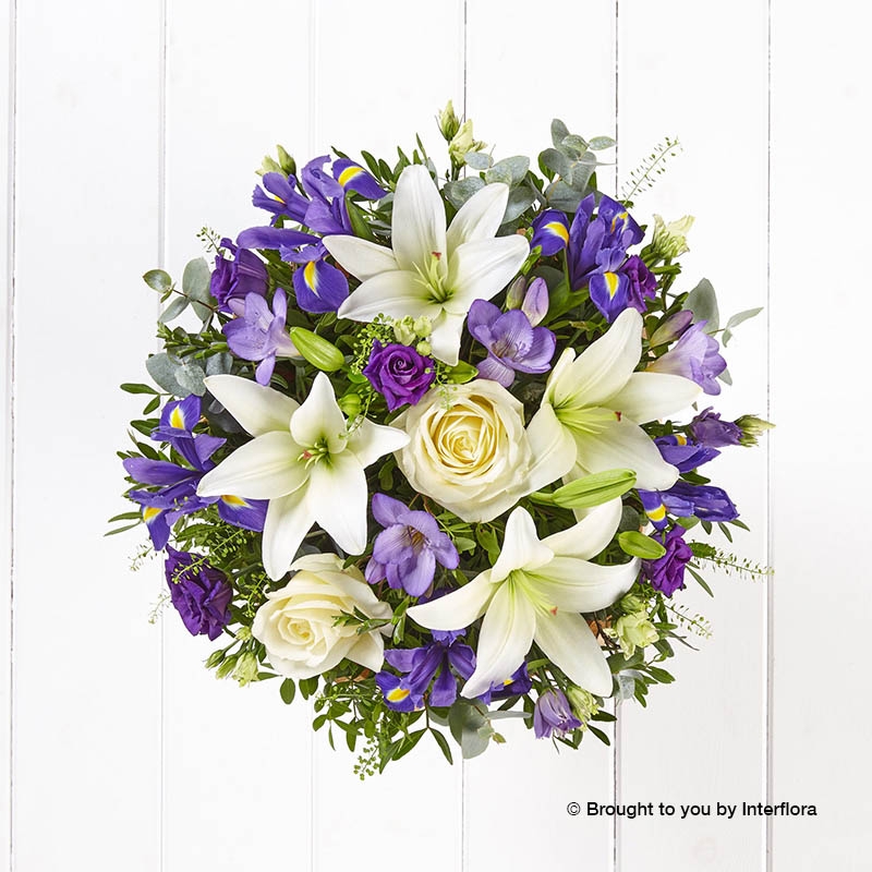 Purple Wishes New Baby Hand tied