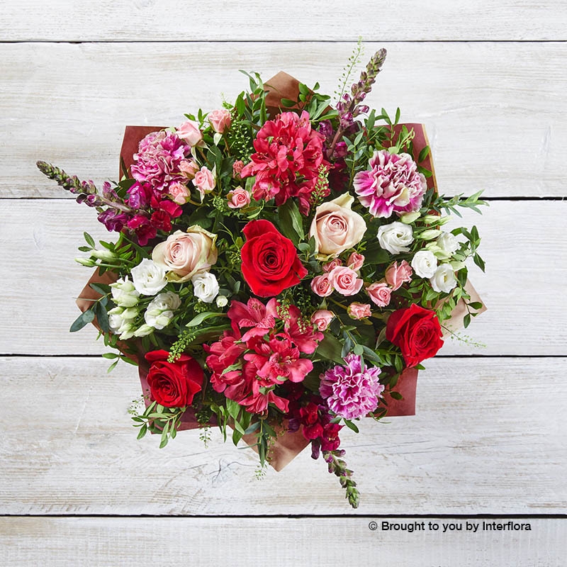 Raspberry Romance Hand tied