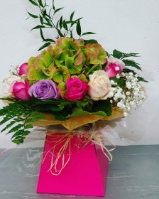 Rose and Hydrangea Hand tied