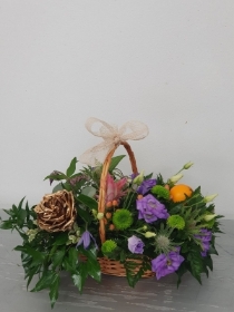 Rustic Gold Rose Xmas Basket